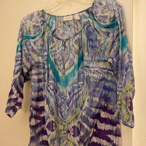 Purple & Blue Blouse
